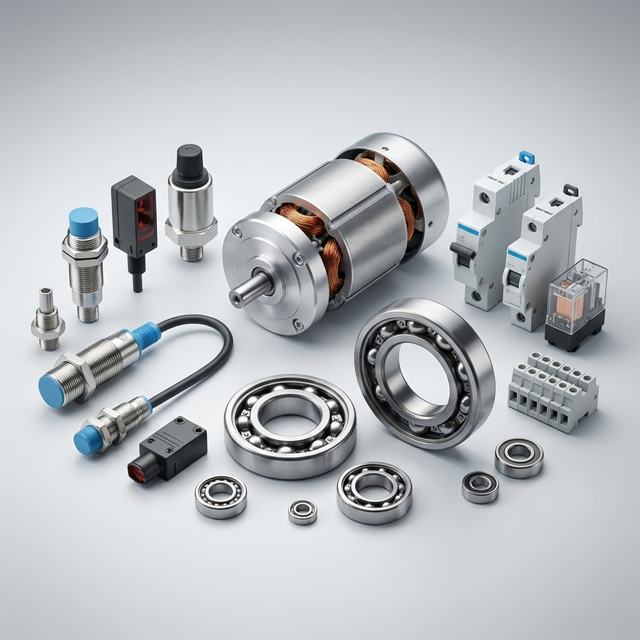 Bearings, motors, sensors and switches